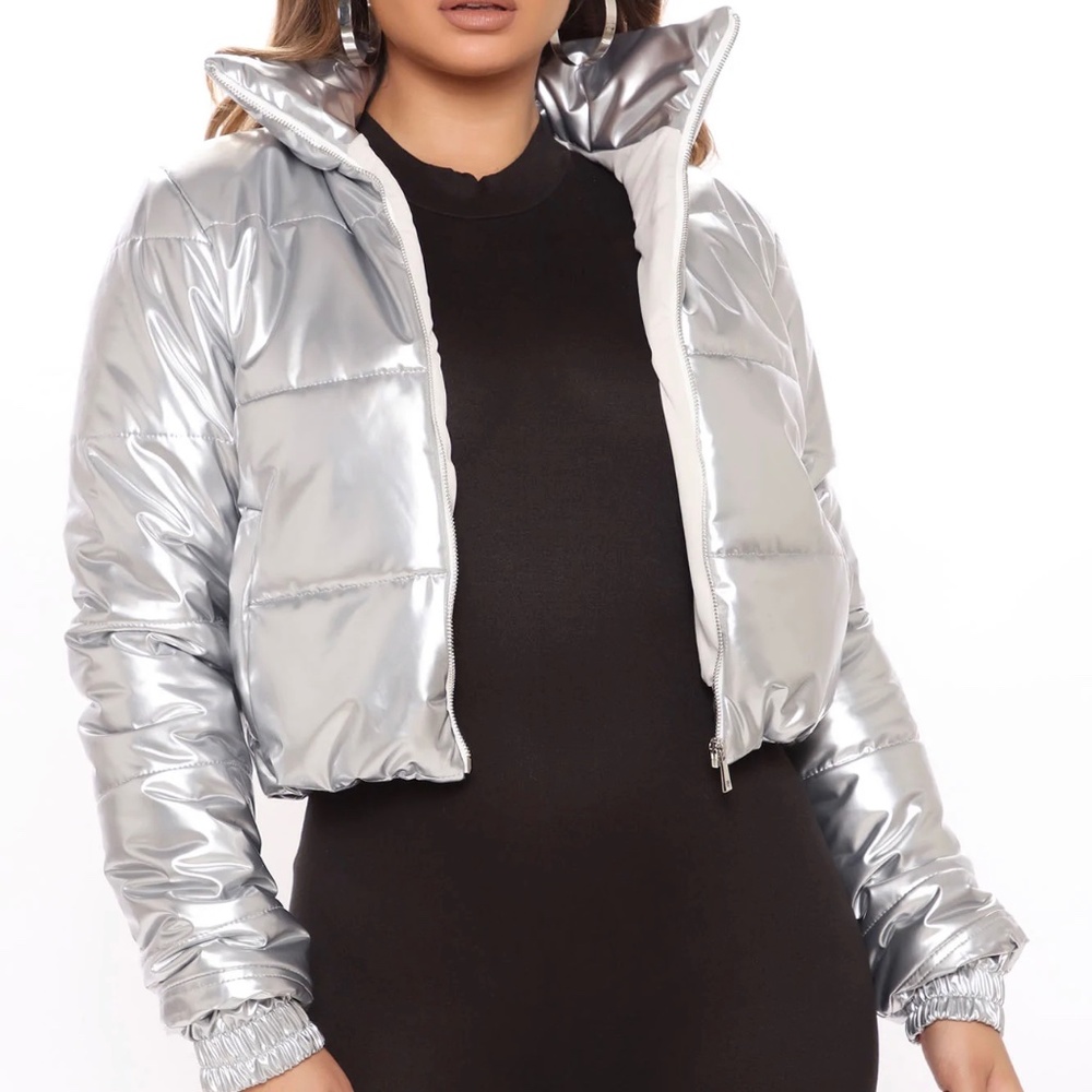 Stylish Silver Bomber Jacket